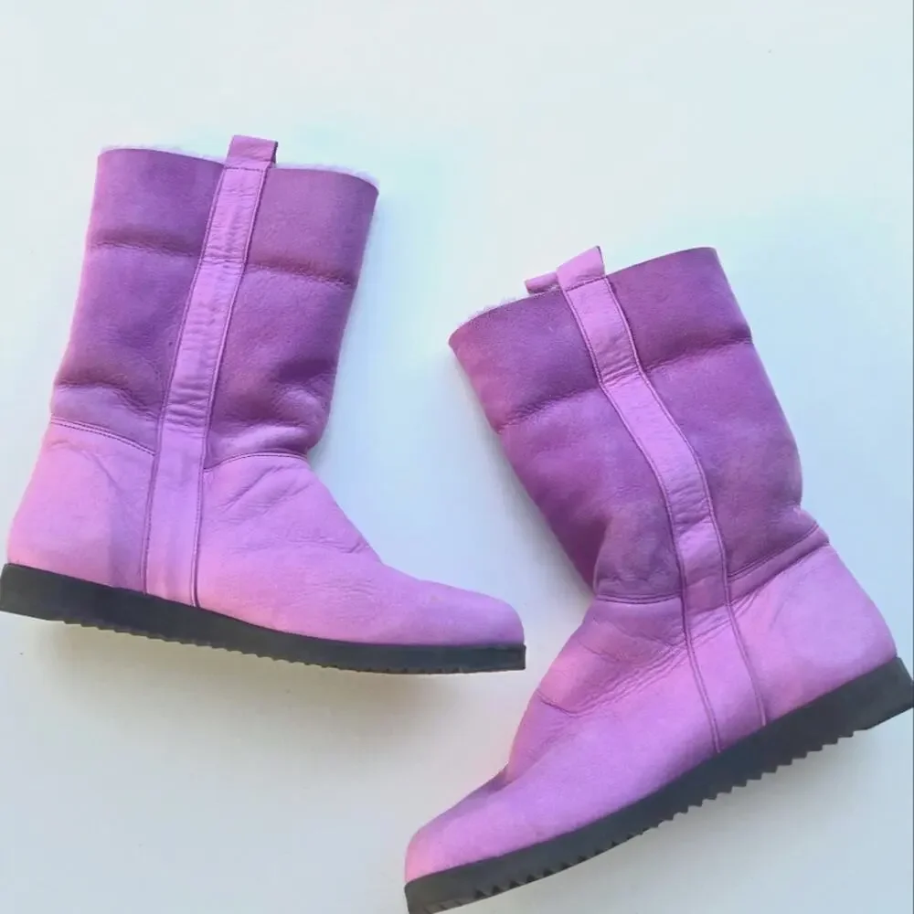 Arche Sherpskin Lavender Baokow Winter Boots Size 39 Size 8